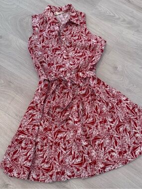 Lapogee Red & White Tropical Shirt - Medium